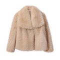 Chic Ins Blogger Brand Fashion Fake Fox Fur Jacket Coat Women 2026 Winter Luxury Design Big Collar Fur Coats Cool Girls Overcoat