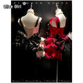 Olivegirl Sweet Lace Dress Lolita Red Cute Girl Spring High-end Women Summer Birthday Party Elegant Princess Lolita Dresses