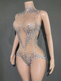 New Lady Slim Club Party Dresses Mesh Diamonds Spaghetti Strap Birthday Clothes Women Glitter Sling Party Dress