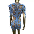 Women's In-Stock Glam Mesh Sheer Hip-Hugging Dress Gogo Show Birthday Party Evening Performance Gown Woman Dresses Elegant Party