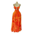 Women Floral Printed Strap Backless Bra Front Big Swing Maxi Long Dress 2025 Vintage Sexy Club Party Evening Dresses