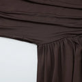 Irregular Brown Lace Uppleated Maxi Dresses Elegant Women's Full Sleeve Slim Fit Patchwork Robes 2025 New Evening Party Gowns