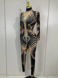 Costume Sparkly Diamond Women Sexy Mesh Jumpsuit Nightclub Bar Party Show Gogo Dancer Clothing Drag Queen Outfit