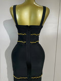 Elegant Black Sexy Square Collar Tassel Sleeveless Bodycon Bandage Dress Women Celebrity Evening Party Prom Birthday Dresses