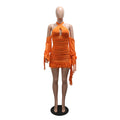 Sexy Halter Mesh Ruffle Dress Lady Party Bodycon Evening Dresses 2026 Women Summer Elegant Luxury Prom Luxury Night Dresses