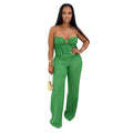 Sexy Women Fringe Jumpsuits One Piece Outfits Women Summer Bodycon Jumpsuit Strapless Sleeveless Female Streetwear Overalls