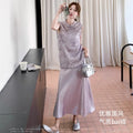 Olive Girl Red Embroidered Qipao for Garden Wedding 2026 Fairycore Photoshoot Everyday Wear S-XL XS-3XL Plus Size Embroidered Garden Party Editorial Not Costume Qipao Cheongsam Chinese Dress Chinese Heritage Fashion Women