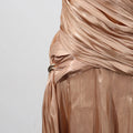 Solid Evening Spliced Folds Dress for Women Halter Sleeveless High Waist Pachwork See Through Backless Maxi Dresses Female