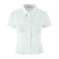 Solid Two Peice Set for Women Lapel Short Sleeve Shirt Low Waist Spliced Fungus Edge Mini Skirt Sweet Suit Female
