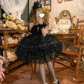 Olive Girl Black Dramatic Lolita Dress for Ren Faire 2026 Fairycore Photoshoot Everyday Wear S-L XS-3XL Plus Size Dramatic Silhouette Romantic Cottagecore Garden Party Editorial Not Costume Lolita Dress Chinese Heritage Fashion Women