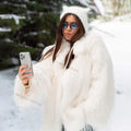 2026 Winter Furry Faux Fur Coat Long Women Luxury Brand Tassels Fluffy Fur Jacket Female Streetwear Super Warm Overcoat