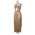 2026 Sexy Hollow Out Kintting Long Dress See Through Crochet Lace-up Bandage Fringed Tube Dress Women Beachwear Vestidos