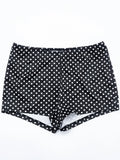 Sexy Polka Dot 3-Piece Set Women Cape Sleeves+Chest Wrapped+Shorts Matching Sweet Simple Basic Stretch Skinny Outfits