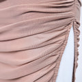 High Quality Sexy Long Bodycon Draped HL Bandage Dresses Women Spaghetti Straps Organza Mesh Maxi Dresses Party Club