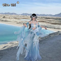 Olive Girl Blue Hanfu Dress 2026 S-XL XS-3XL Plus Size Hanfu Chinese Dress Traditional Chinese Clothing Chinese Heritage Fashion Women