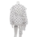 French Polka Dot Design Blouses for Women Stand Collar Long Sleeve Spliced Ruffled Vintage Shirt Female Autumn New