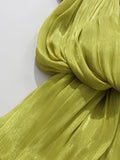 Solid Loose Spliced Folds Dress for Women Slash Neck Long Sleeve Luxury Irregular Dresses Female Summer Fashion New