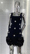 Women's Summer Shiny Rhinestone Bud Sleeveless Hip-Hugging Dress European Size Glam Fashion Party Bandage Performance Gown Dress