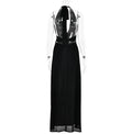 Halter Backless Maxi Dress For Women Lace Up Plunge Higt Waist Split Sexy Holiday Long Dress Elegant Club Party Vestidos