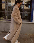 Luxury Faux Fur Maxi Coat Chic Women Open Front Stand‑collar Long Sleeve Oversized Outerwear Winter Autumn New Warm Fashion 2026