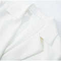 Lady Solid Waist Cinching Blazer Dress Fashion Full Sleeve Lapel V-neck Double Breasted Slim Vestidos 2026 Office Street Gown
