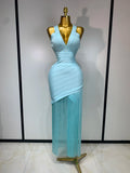 Women Sleeveless Sexy V-neck Tassel Bodycon Bandage Dress Celebrity Elegant Evening Party High Quality Club Birthday Dress