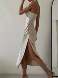 Sexy Black Backless Slip Summer Dress Women Wedding Guest Party Birthday Dress Woman Elegant Bridesmaid Evening Dresses Vestidos