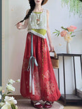 Olive Girl Romantic Hanfu Dress for Ren Faire 2026 Fairycore Photoshoot Everyday Wear S-L XS-3XL Plus Size Romantic Cottagecore Garden Party Editorial Not Costume Hanfu Chinese Dress Traditional Chinese Clothing Chinese Heritage Fashion Women