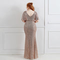 Plus Size Dress for Women Glitter Sequin Dresses Sexy Party Birthday Elegant Celebrity Floor Length Maxi Evening Dress