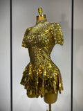 Sparkly Sequins Luxury Birthday Party Gown Short Dress Dancer Stage Performance Wear Women Sexy Nightclub Dress Festival Outfit
