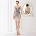 Elegant Women Short Evening Dress Sexy Straps Sequin Slim Bodycon Party Dresses Black Gold Female Vestidos De Soiree