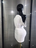 High Quality Women Sexy Strapless Mesh High Stretch Bodycon Mini Dress Elegant Evening Party Celebrate Birthday Cocktail Outfit