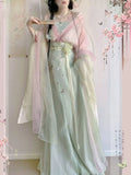 Olive Girl Multicolor Embroidered Hanfu Dress for Ren Faire 2026 S-L XS-3XL Plus Size Hand Embroidered Ren Faire Dress Hanfu Chinese Dress Traditional Chinese Clothing Chinese Heritage Fashion Women