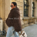 Iconic Blogger Fashion Faux Mongolia Sheep Fur Coat Women 2026 Winter Fluffy Warm Fur Jacket Chic Street Girl Outerwear