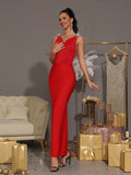 Sexy Backless Diamond Chain Design Bandage Maxi Long Dress 2026 Women'S Sleeveless Bodycon Celebrity Dinner Party Gowns