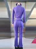 Casual Tracksuit Women 3-Piece Set Sporty Stretch Zip Crop Jacket+Leggings+Headband Fitness Stretch Street Outfits