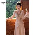 Olive Girl Pink Romantic Jacquard Set for Ren Faire 2026 Garden Wedding Fairycore Photoshoot Everyday Wear Jacquard S-XXL XS-3XL Plus Size Romantic Garden Party Editorial Jacquard Set Chinese Set Chinese Heritage Fashion Women