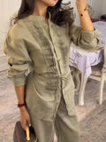 Collection Of Versatile Linen Midi Sets Square Neck Relaxed Fit Casual Day Wear Fashion Daily Linen Pants Women Summer 2026