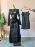 Women Long Sleeve Stacked Mesh with Lining Bodycon Cocktail Long Dress  Autumn Evening Birthday Sexy Party Dresses