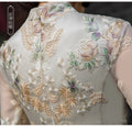 Elegant Female Qipao Dress Retro Mandarin Collar Cheongsam Sexy Mermaid Evening Party Dress Applique Vestidos De Festa