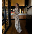 Polka Dot Polka Dot Skirt 2 Piece Set Women Elegant Scarf  Long Sleeve Shirts Suit 2026 Spring Lady Fashion Commute Outwear New