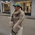 New Blogger Fashion 2026 Autumn Winter Faux Fur Pullovers Women Faux Fox Fur Jacket Coat Chic Street Girls Thick Jumper