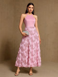 REAL PHOTO Pink Evening Dresses 2026 Luxury Woman  A Line Formal Flowers Prom Gowns Cocktail Special Occasion Gown Applique