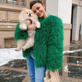 Fashion Luxury Cropped Faux Fur Coat Women's Winter 2025 Ins Hot Fluffy Short Faux Fur Jacket Street Style Warm Outwear