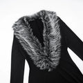 Luxury Fur Deep V Collar Romper Women Full Sleeve Sexy Skinny Fitness Activity Streetwear Hipster Workout Playsuit