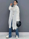 SHENGPALAE 2026 Summer New Long Sleeve Blouse Sunscreen Overcoat Trendy Outdated Casual Fashion Loose Women's Long Shirt 5C1327