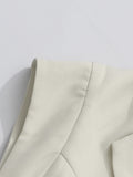 Office Spliced Folds Two Piece Set for Women Lapel Sleeveless Top High Waist Wide Pant Minimalist Suit Female New