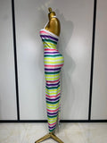 Women Sexy Halter Backless Colorful Bodycon Maxi Long Bandage Dress Nightclub Evening Party Celebrate Birthday Fashion Clothing