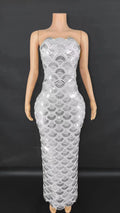 Hot Selling Dresses Women Elegant Night Gown Prom Evening Dress Party Shiny Diamond Crystal Dresses Women Lady Elegant