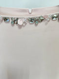Loose Solid Crystal Bead Elegant Chic Dresses For Women Round Neck Long Sleeve Solid Long Maxi Dress Female
